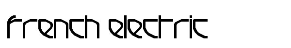 French Electric font preview